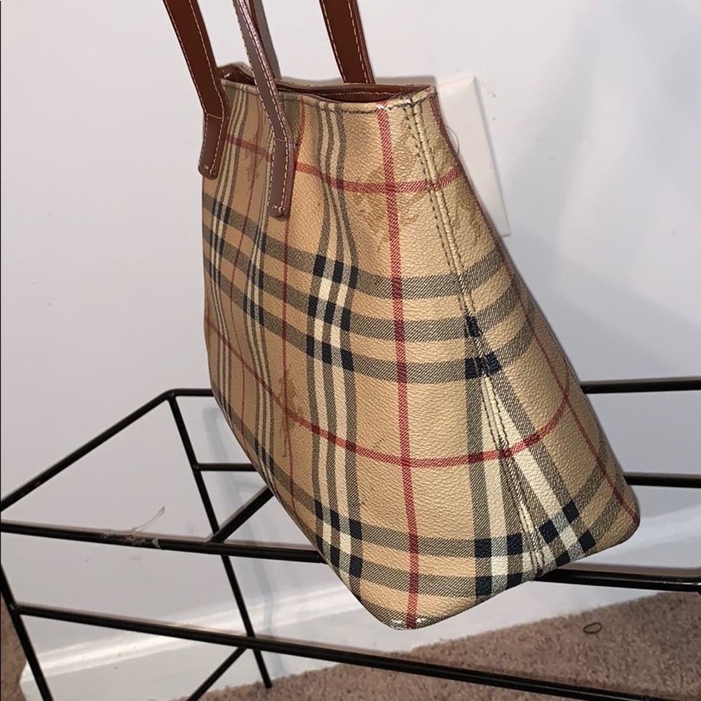 Vintage Burberry Haymarket check Tote Bag✨